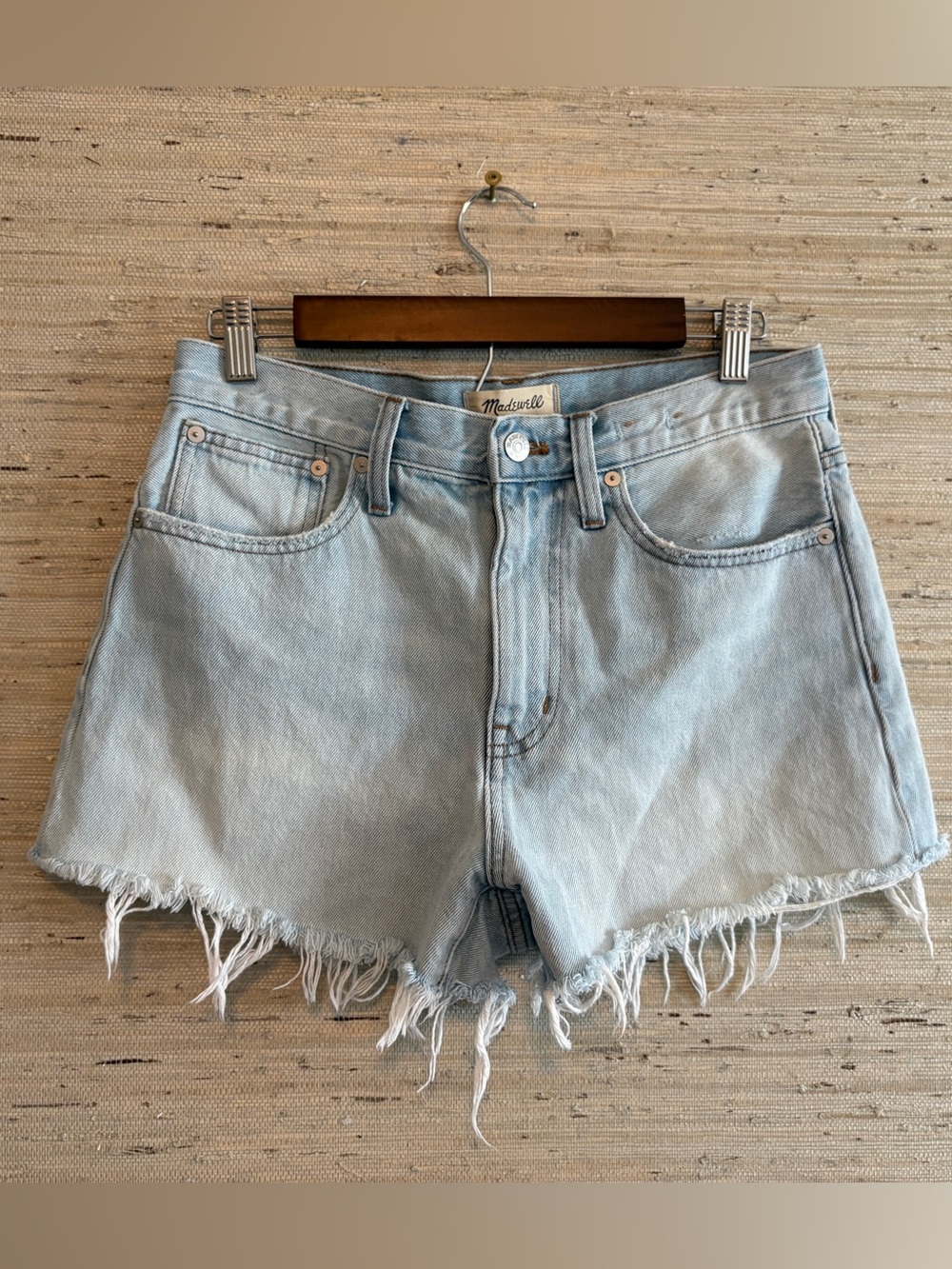 Madewell Light Wash Relaxed Denim Cutoff Shorts